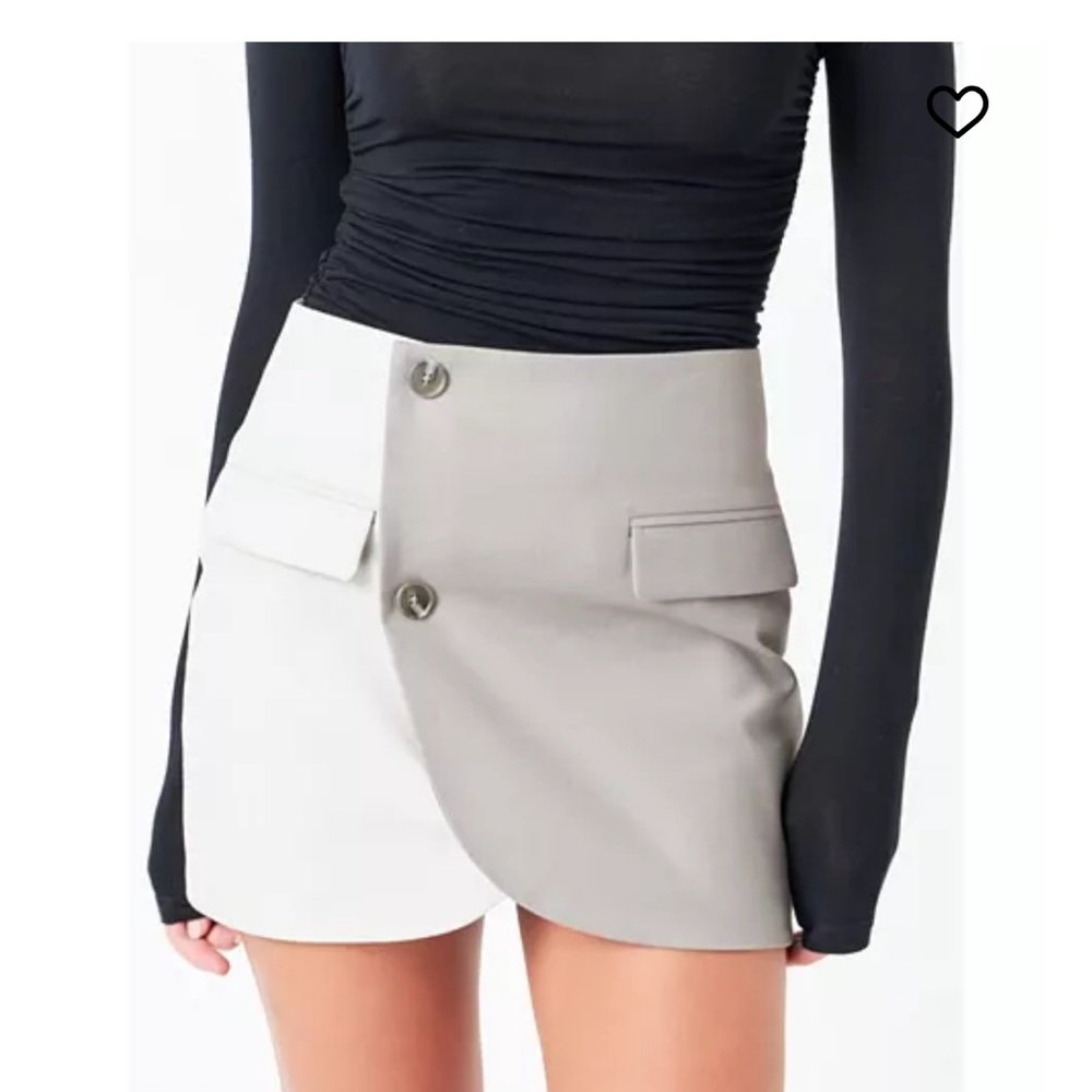 GREY LAB Elegant Two-Tone Pencil Skirt